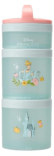 Image of (Cinderella) DiSNEY PRINCESS Whiskware Stackable Snack Pack - 3 Jar + Handle - Pink /Blue /Blue