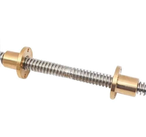 Metal Ball Screw nut 1pcs 304 Stainless Steel T16 Lead Screw Right-Left Length 100-600mm OD 16mm Lead 4mm with Nut for 3D Printer Part(150mm)