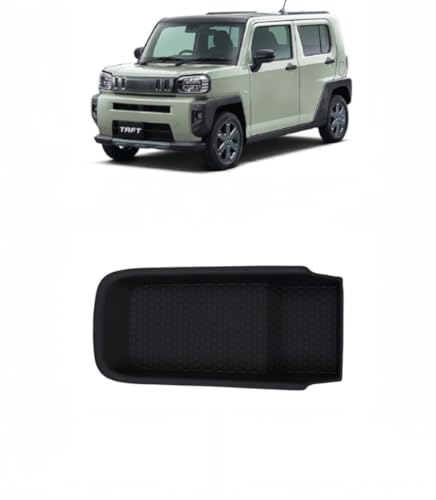 【kiAuto】ダイハツ タフト LA900S/LA910S型 2024~ 内装 アームレスト収納トレイ コンソールボックス 小物入れトレイ カップホルダーコースター 収納ボックス ドリンクトレイ センターコンソールトレイ ラバーマット付き 傷防止 FOR