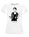 Frida Kahlo oficjalny t-shirt dla kobiet, rockowy styl, Bianco, S