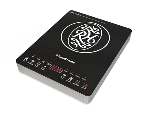 Image of RUSSELL HOBBS Preciso 2000W Induction Cooktop | Digital Touch Control with Live Power Display |8 Heat Levels up to 600C | All-Pan Compatible | 24H Timer |Crystal Glass Surface | Smart Safety Controls
