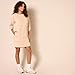 Amazon Essentials Women's Fleece Blouson Sleeve Boatneck Sweatshirt Dress (Available in Plus Size), Beige, X-Small