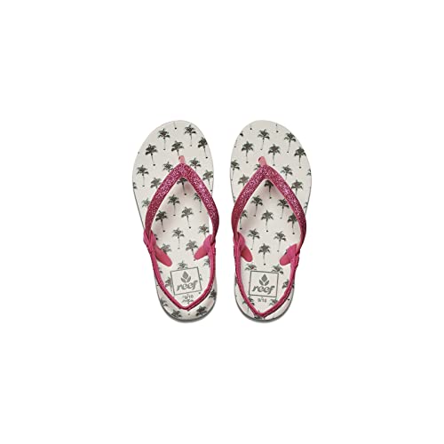 REEF Girl's LITTLE STARGAZER PRINTS Sandal, palm trees, 7-8 Medium US Toddler4