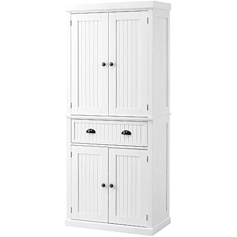 HOMCOM Traditional Kitchen Cupboard Storage Cabinet Cover