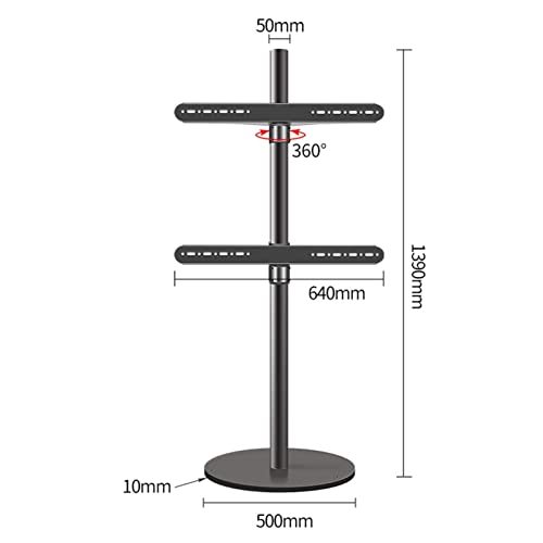 Soporte móvil para TV y monitor con rotación horizontal y vertical miniatura 2