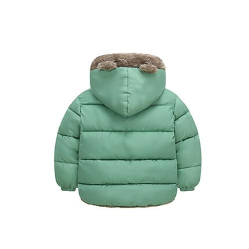Girls Fleece Warm Jacket Toddler Boys Girls Winter Coat Bear Ears Hooded Thicken Zipper Warm Outwear Xmas Jacket2
