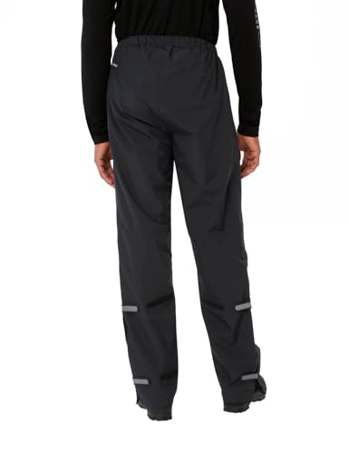 VAUDE Regenhose Herren Fluid Pants II - Wasserdichte, atmungsaktive Multifunktionshose für Radfahren, Wandern, Outdoor, Eco Finish, PFC-frei, reflektierende Details, verstellbare Beinweite