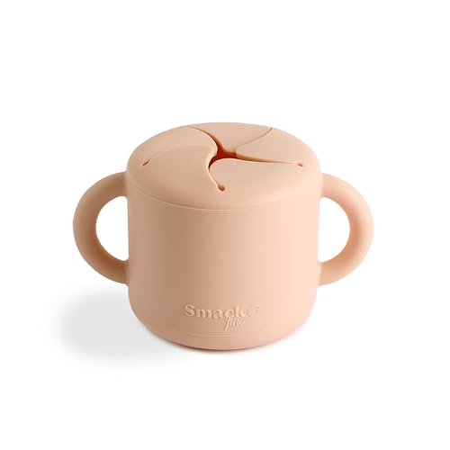 Image of Smack Fun - Silicone Snack Cup | Spill Proof Food Container for Toddler and Baby (Blush)
