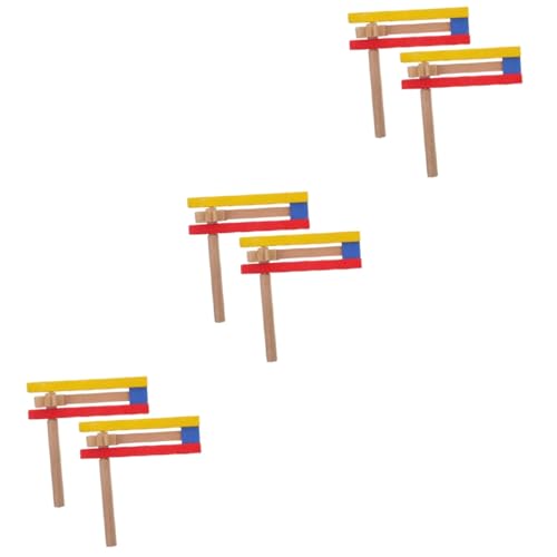 BESPORTBLE 2sets 2pcs Long Handle Wooden Castanets for Sturdy Percussion Instrument for Educational Comfortable Grip for Music Learning and Play 2pcs*2