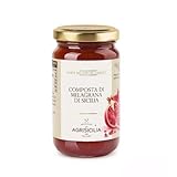 AGRISICILIA Marmelade mit sizilianischem Granatapfel 240g I mit Granatapfel aus Sizilien – Konfitüre Extra Fruchtaufstrich Brotaufstrich – Granatapfel aus Italien