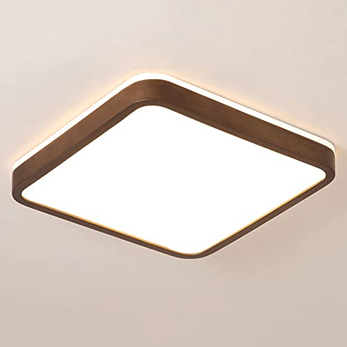 Lámpara de techo de madera de caucho ultrafina con acabado minimalista y elegante