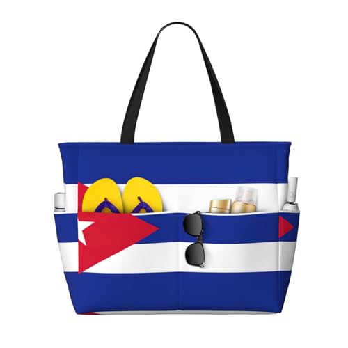 Sac fourre-tout de plage étanche et résistant à motif Cuba