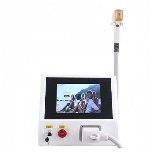 Depilador láser de diodos - longitud de onda 3 (755/808 / 1064nm), enfriamiento de titanio helado - 8 ° c, adecuado para todo tipo de piel, adecuado para mujeres/hombres (barba/axila de piernas)
