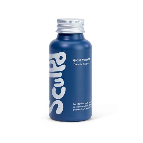 Sculpd Air Dry Clay Glaze Waterproof Gloss Varnish 4.05 Fl Oz (120ml)