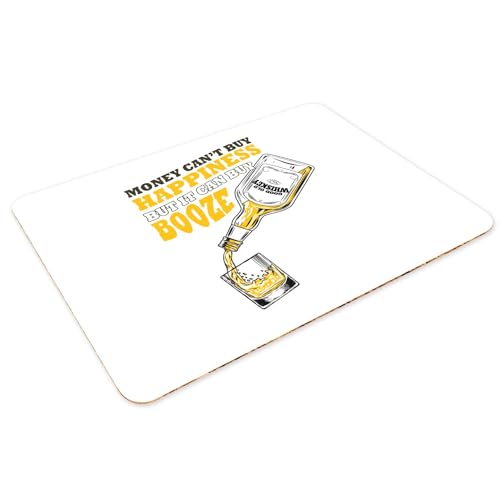Sets de table blanc Booze en liège grand format 4 napperons rectangulaires pour apéro - 3