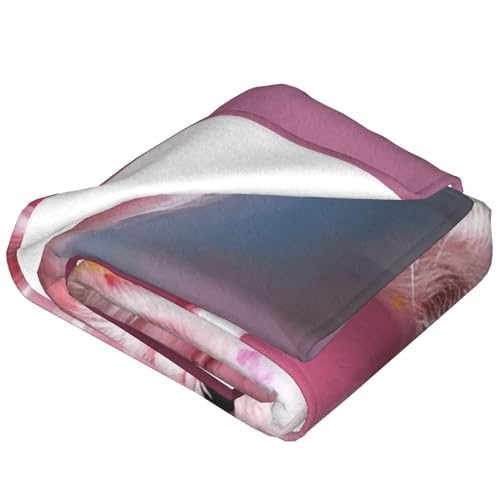 Couverture flanelle cochon rose microfibre légère et plaid de canapé