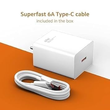 Image of Original 67W SonicCharge Fast Charger with Type C Cable for Redmi Note 12 pro max /Note 11 pro /Note 10 pro /Note 9 / Poco M2 Pro /Note 7 pro /Note 9 Pro /Note 8 Charger (Feb32)