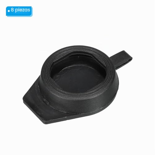 Miniatura 3 de Patikil 22mm Puerta Cerradura Antipolvo Cubierta, 8 Paquete Goma Impermeable Llaves Panel Leva Cerradura Antipolvo Cubierta Tapa Para 22mm Leva Bloqueo, Negro