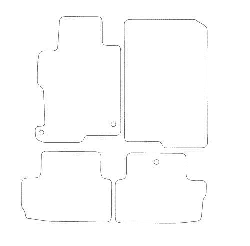 Car Mats FOR Honda Accord Coupe [LHD] 2014+ Anthracite Carpet & Black Ribbed Trim & Purple Full Width Heel Pad [SAPP-1869]