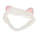 Produktbild MagiDeal Haarband Stirnband Haarbänder Haarschmuck Haarreifen mit Katze-Ohr für Gesichtswäsche Make up - Weiß