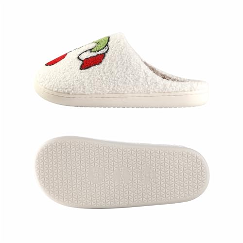 Christmas Santa Reindeer Slippers - Soft Plush Fuzzy Cozy House Slippers for Women Men Indoor Outdoor Shoes3