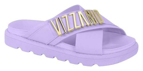 Vizzano Fashion Slide Sandals for Women – Stylish & Comfortable Slip-On Sandals (Lilac, US Footwear Size System, Adult, Women, Numeric, Medium, 7)