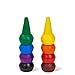 Tiger Tribe: Ergonomic Stackable Crayons for Kids & Toddlers - 8 Non-Toxic, Washable Retro Rainbow Colors, Enhancing Fine Motor Skills & Creativity for Ages 2+