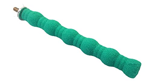 Anawakia Perchoir en pierres minérales pour soin des griffes et des becs, perroquet Barsche, perruche calopsitte Barsch (Vert 16 cm)