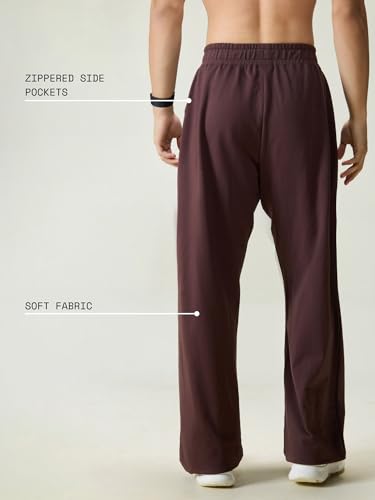 Image of CAVA Wide Leg Joggers for Men | High Waist Lounge Pants, Soft Cotton Terry, Relaxed Fit Sweatpants with Pockets
