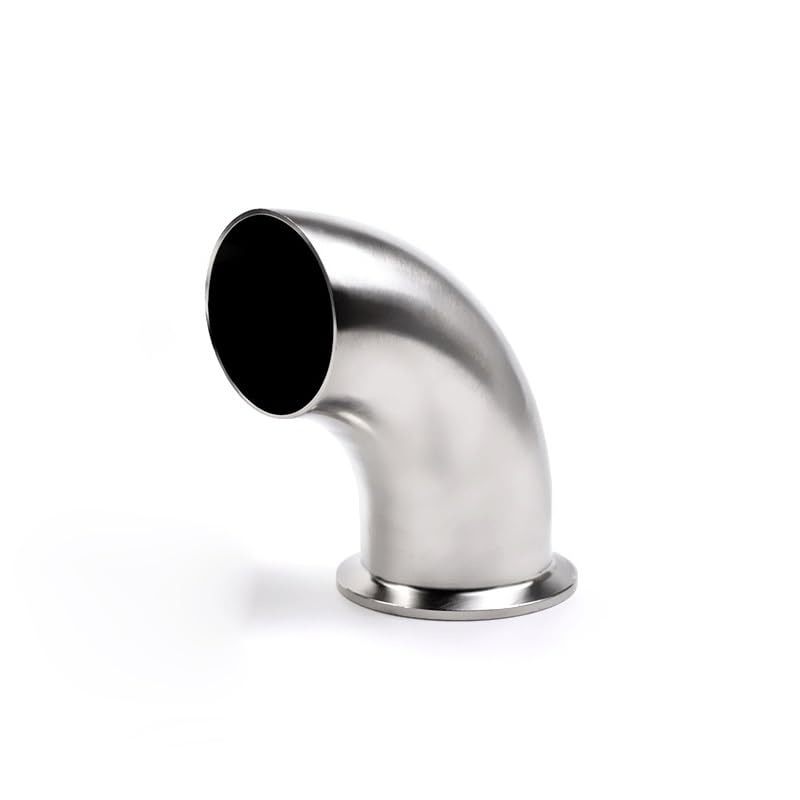 Tri Abrazadera de Soldadura de Extremo SS304 de Acero Inoxidable instalación de tuberías sanitarias con Codo de 90 Grados | 102mm x ferrule 119