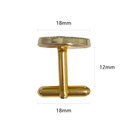Mancuernillas para Hombre Oro Textura Retro Tejida miniatura 7