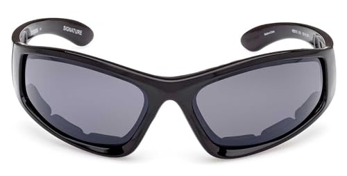 Harley-Davidson Men's Signature Foam Riding Sunglasses, Shiny Black w/Smoke Lens4