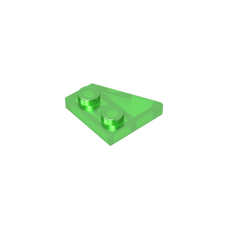 XYEIUGO 24307 Circular Plate Wedge Plate 2x2 Right, Trans Green, 50 PCS — image 1