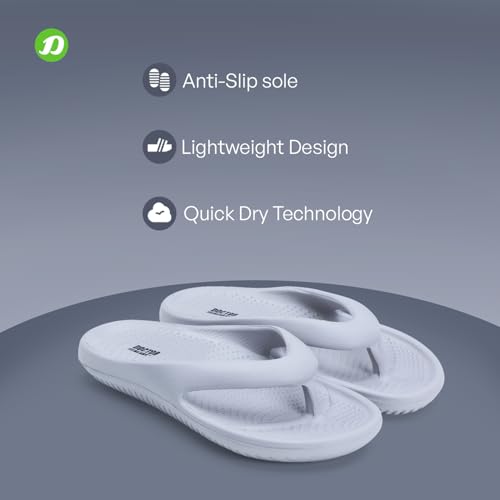 Image of DOCTOR EXTRA SOFT Men's Classic Casual Thong Slippers With Cushion Footbed For Adult|Comfortable & Lightweight|Stylish & Anti-Skid|Waterproof & Everyday Indoor Outdoor Flip Flops Gents & Boys D-506