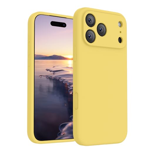 Image of FireNova Magnetic for iPhone 17 Pro Case, Compatible with MagSafe, [Integrated Silicone Camera Control Button] [Camera Protection] Anti-Scratch Microfiber Lining Phone Case, 6.3 inch, Yellow