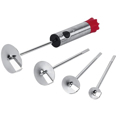 Lot de 5 vide-légumes en acier inoxydable avec poignée ergonomique, outils de forage multi-tailles pour courgettes, carottes, pommes de terre et farce aux fruits