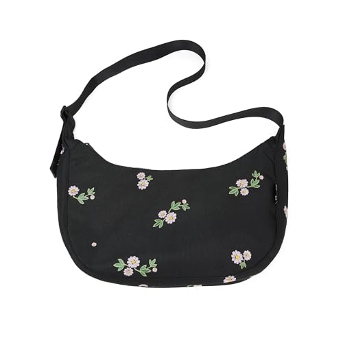 Ela Mo Moon Bag - Beau sac à bandoulière en forme de demi-lune pour femme - Durable - En PET recyclé - Sac à bandoulière semi-circulaire chic pour le quotidien et les voyages, Upsy Daisy, Mittel