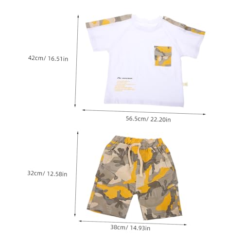 Camisas y pantalón conjunto de ropa infantil de verano en piezas de manga corta 3