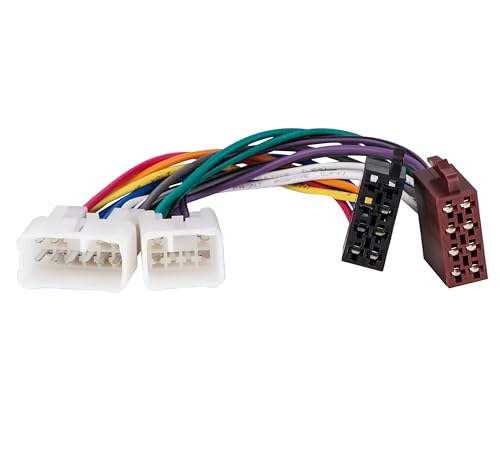 Sound Way Car Stereo Wiring Harness Adapter for Toyota Corolla, Camry, RAV4, Highlander – Plug & Play ISO Radio Harness Adapter with Steering-Wheel Control Retention – Wiring Harness for Car Stereo