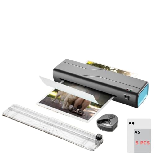 A4 A3 Laminator Machine per uso freddo e caldo con 10 fogli laminatori laminatori termici compatibili con le forniture per uffici della scuola domestica(R4 Corner Rounder)