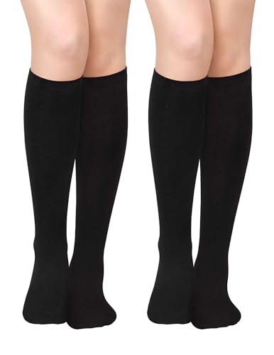 Olreco Black Knee High Socks for Women Knee High Black Socks for Women Long Sock Halloween Sock Womens Halloween Costumes Woman