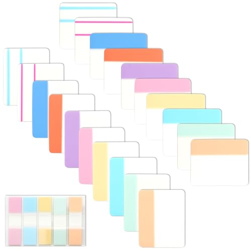 Sticky Index Tabs Book Page - 500Pcs 2 Inch Writable Colored Pages Markers, Repositionable File Tab Flags Labels Self Adhesive Reading Divider Sticker for Books, Binders, Notebook Files Folders,Pastel