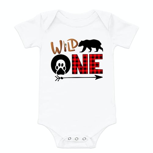 Wild One Lumberjack Birthday shirt I'm one First Birthday Shirt Buffalo Plaid Camping Baby shirt Custom Baby Boy Kids Gift