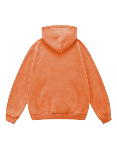 MY'S Mens Oversized Acid Wash Hoodie, Heavyweight Vintage Pullover, Fleece Cotton Sweatshirt for Couples, Unisex Streetwear2