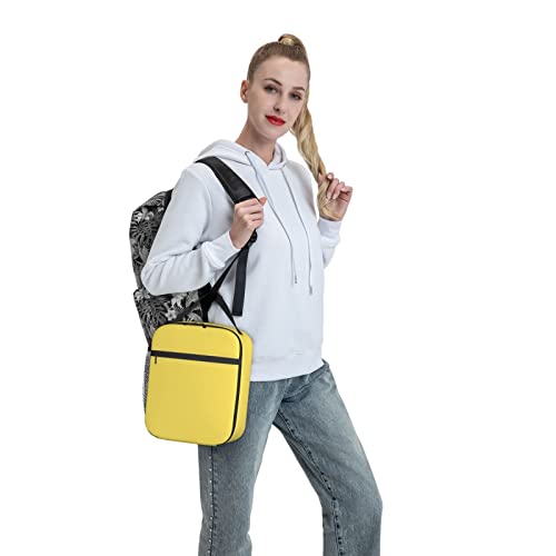 Biondbong Yellow Lunch Box For Women Men Insulated Reusable Portable Lunch Bag Cooler Thermal Leakproof Tote Lunchbox For Adults Office Work Picnic Travel #TOP5