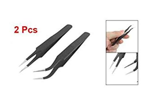 Preisvergleich Produktbild Deanyi Nailart Gebogen Pinzette +Spitzpinzette antimagnetisch Haushaltsgegenstände