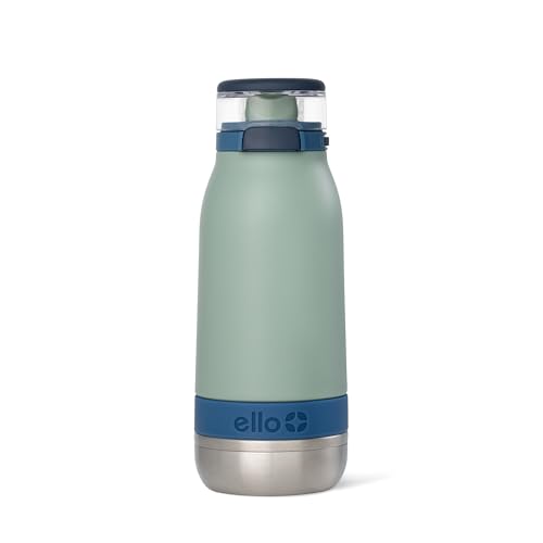 Image of Ello Emma 14oz Insulated Stainless Kids Water Bottle with Straw, Seaside