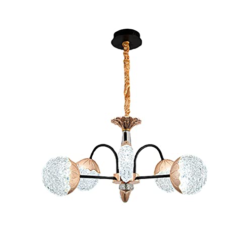 Lustre LED moderne 3 couleurs suspension plafonnier 80x78cm pour salon et cuisine