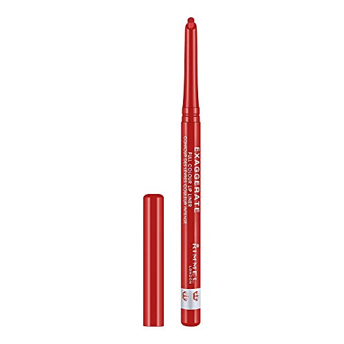 Rimmel london exaggerate automatic lip liner - call me crazy, a bright red shade