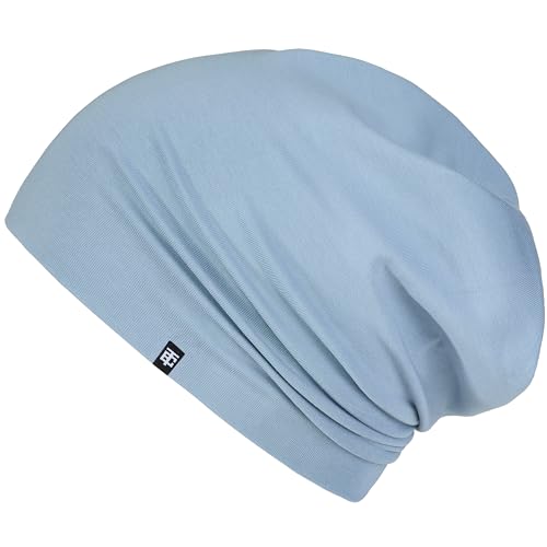 Enter the Complex Leichte Beanie Mütze Herren und Damen Übergangsmütze Sommer Beanie Dünne Kopfbedeckung Baumwolle (Jersey) L/XL Stone Blue